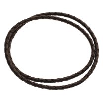 1 yard Natural Braided Bolo Leather BEAD STRINGING CORD 4mm Brown