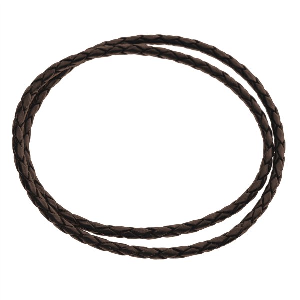 1 yard Natural Braided Bolo Leather BEAD STRINGING CORD 4mm Brown