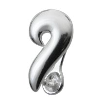 1x Sterling Silver Swirl Leaf Drop Bail Pinch Pendant Clasp