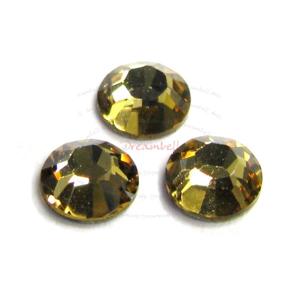 144x Swarovski Elements Flatback No Hotfix Crystal 2028 Rhinestone Ss16 Lt Colorado Topaz