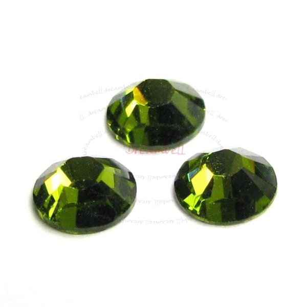 144x Swarovski Elements Flatback No Hotfix Crystal 2028 Rhinestone Ss16 Olivine