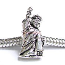 Sterling Silver Statue of Liberty Bead for European Charm Bracelets