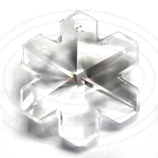 1x Swarovski Crystal Snowflake 6704 Clear Pendant 30mm