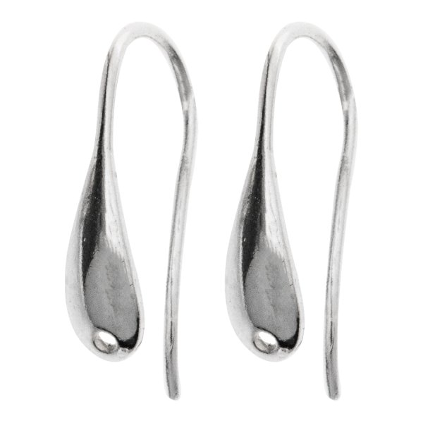 2 x Sterling Silver Ear Wire Earring French Hook Dangle Hole