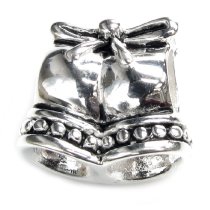 Sterling Silver JINGLE WEDDING BELL Bead for European Charm Bracelets