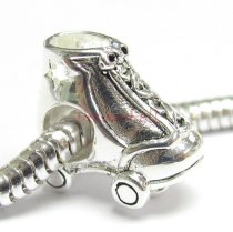Sterling Silver STAR ICE SKATE BOOT Bead for European Charm Bracelets