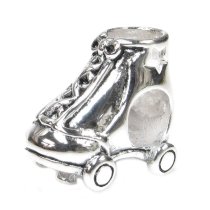 Sterling Silver STAR ICE SKATE BOOT Bead for European Charm Bracelets