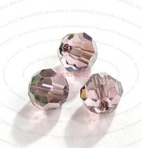 12 x Swarovski Crystal Elements Round Faceted 5000 Light Amethyst Satin 6mm