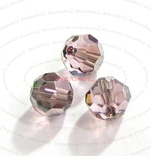 12 x Swarovski Crystal Elements Round Faceted 5000 Light Amethyst Satin 6mm