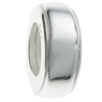 Sterling Silver Round STOPPER WITH RUBBER Bead for European Charm Bracelets 8.2mm
