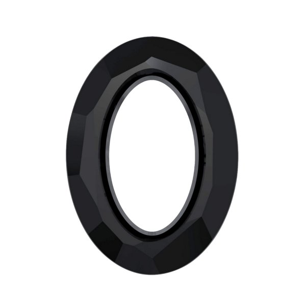 Swarovski 4137 Oval Cosmic Ring Frame Jet 15mm