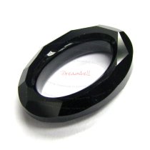 Swarovski 4137 Oval Cosmic Ring Frame Jet 15mm
