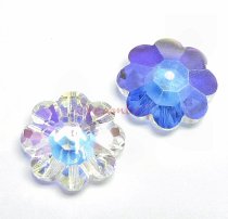 6x Swarovski Elements Crystal 3700 Margarita Beads Clear AB Unfoiled 10mm