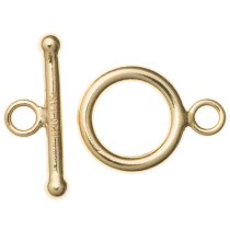 1X 14k gold filled Plain Round Ring Toggle Clasp Ball Bead 9.2mm