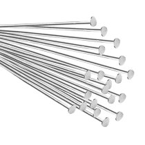 20x Silver Filled 925 Headpins Head pins 24ga 24 Gauge 1.″