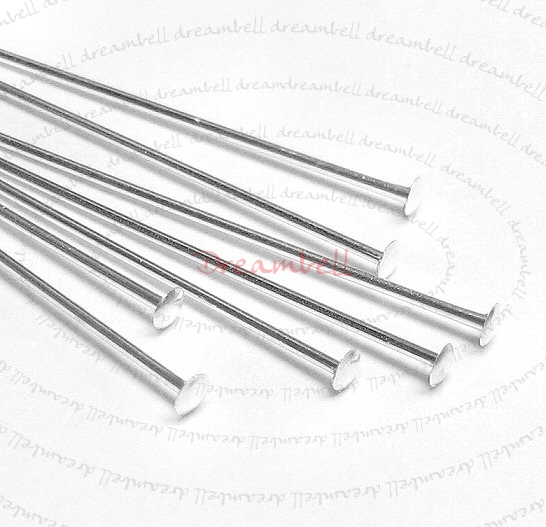 20x Sterling Silver HEADPINS Head pins 22GA 2.5"