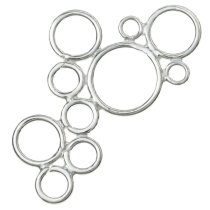 1x Sterling silver BUBBLE LINK CONECTOR BEAD 32mm