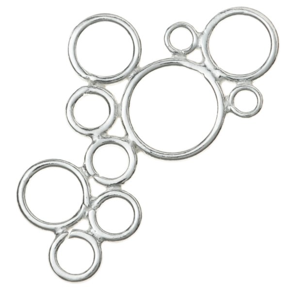 1x Sterling silver BUBBLE LINK CONECTOR BEAD 32mm
