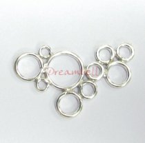 1x Sterling silver BUBBLE LINK CONECTOR BEAD 32mm