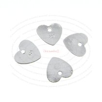 4x STERLING SILVER 925 Hallmark Heart Tag Dangle Pendant