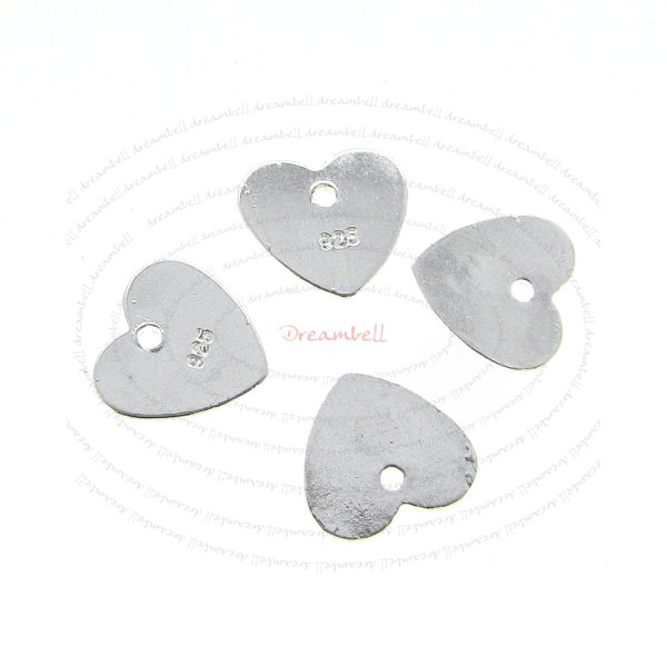 4x STERLING SILVER 925 Hallmark Heart Tag Dangle Pendant