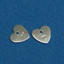 4x STERLING SILVER 925 Hallmark Heart Tag Dangle Pendant