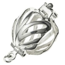 Sterling Silver 10mm Round Pearl Clasp Enhancer Shortener
