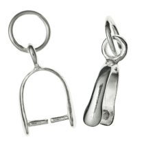 2x Sterling Silver PINCH PENDANT CLASP CONNECTOR