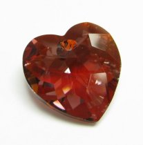 1x SWAROVSKI 6215 Red Magma HEART CRYSTAL PENDANT 18mm