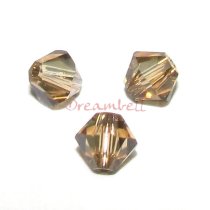 24x Swarovski Elements Xilion Crystal 5328 Lt Smoked Topaz 6mm