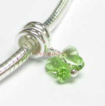 Sterling Silver Swarovski Butterfly Dangle Bead for European Charm Bracelets