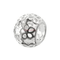 Sterling Silver Daisy flower Beads for European Bead charm Bracelet