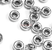 10x Sterling Silver Rondelle Seamless Bead Spacer 5.5mm x 2.6mm