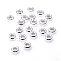 10x Sterling Silver Rondelle Seamless Bead Spacer 5.5mm x 2.6mm