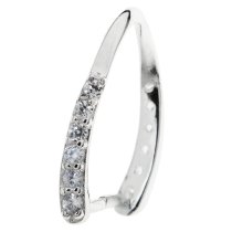 1 x STERLING SILVER Simplicity CZ PENDANT BAIL CLASP CONNECTOR