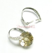 1 x STERLING SILVER Simplicity CZ PENDANT BAIL CLASP CONNECTOR
