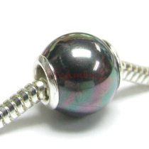 Sterling Silver PEACOCK SEASHELL PEARL Bead for European Charm Bracelets