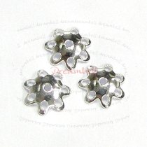 6X Bali Sterling silver Round Flower caps Bead 6.5mm