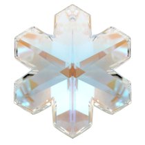 1x Swarovski Crystal Snowflake Clear Pendant AB 25mm