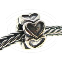 Sterling Silver Endless Love Heart European Style bead for European Charm Bracelets
