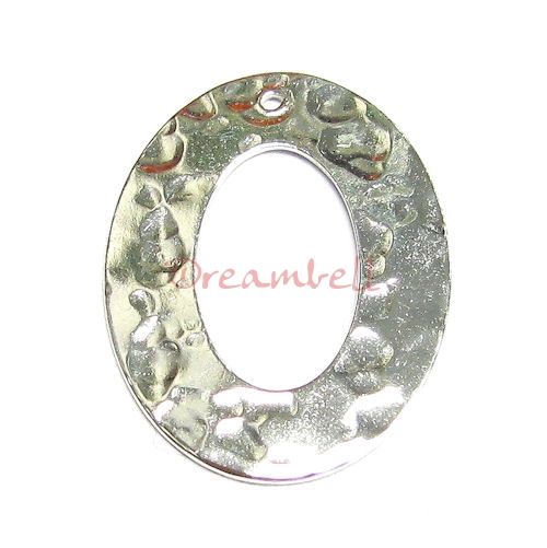 2x Sterling Silver Oval Link earring connector 20mm