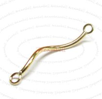 4x 14k gold filled SPIRAL 1x22mm Tube connector 1mm w/ 2 Closed jump rings