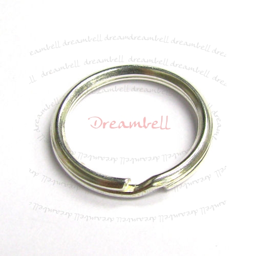 1x 925 Sterling Silver Split Ring Key Chain 20mm