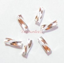 50x Sterling Silver Twist Tube Bead Spacer 1.3mm x 4mm
