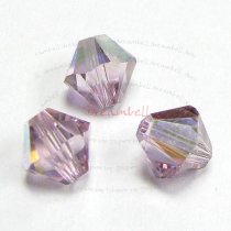 24x Swarovski Elements Xilion Crystal 5328 Light Amethyst AB 6mm.