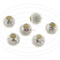 10x Sterling silver Round Stardust Bead Spacer 3mm