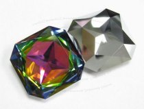 1x Swarovski Elements Square Stone Crystal 4675 Vitrail Medium 23mm