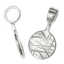 2x Sterling Silver Glue on Dangle drop pendant Bail