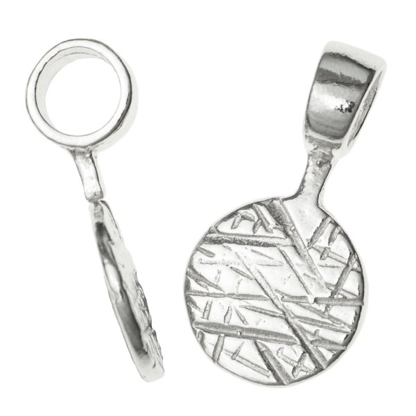 2x Sterling Silver Glue on Dangle drop pendant Bail