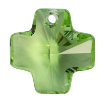 1x Swarovski Elements Austrian Crystal Peridot 6866 Cross Pendant